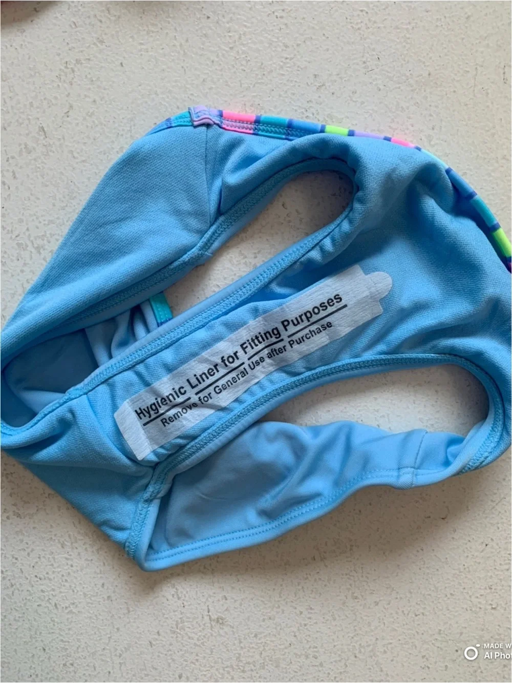 Cat & Jack Girls Blue Striped Bikini Set Size Medium NWT Beach Vacation